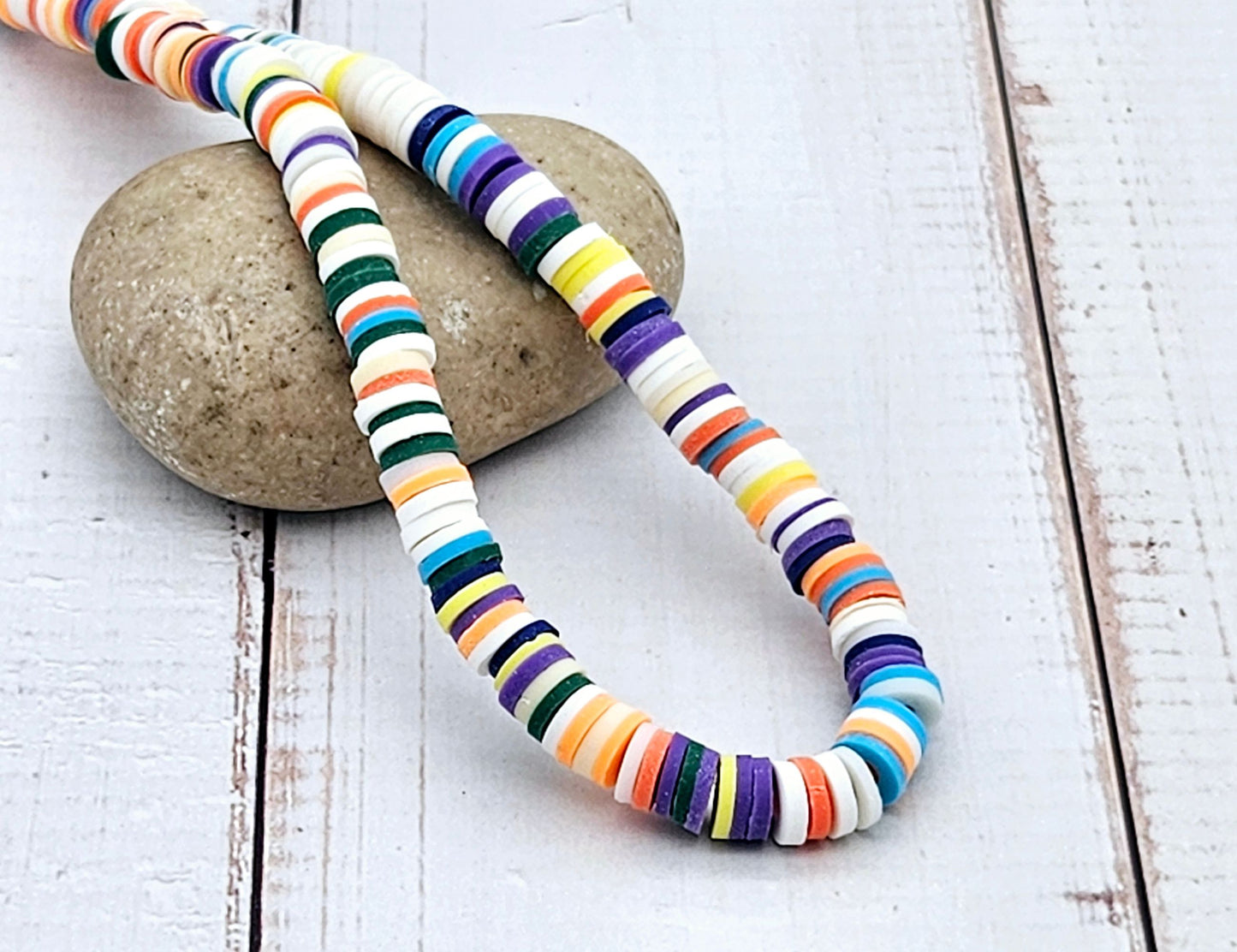290 perles heishi multicolores 6mm