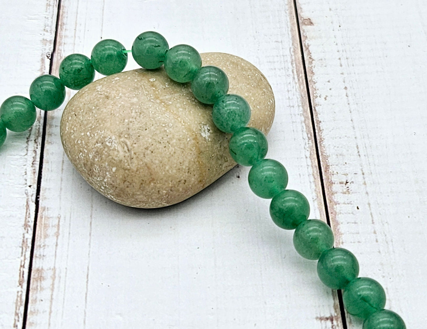 47 perles aventurine rondes 8mm