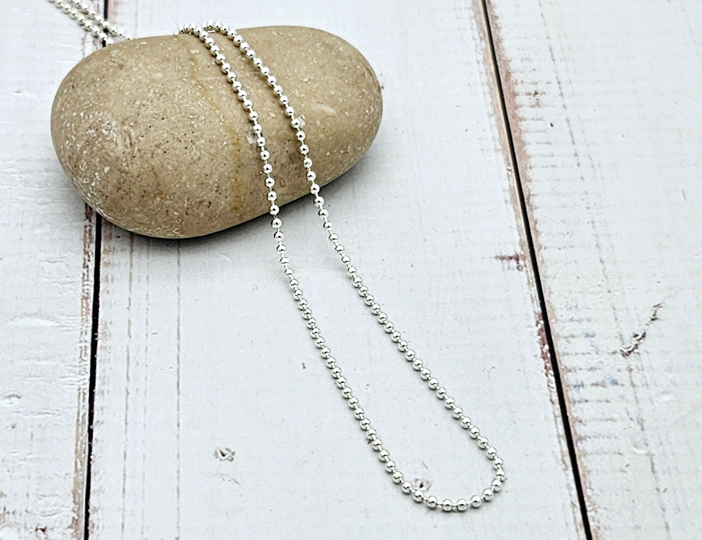 Chaîne à billes 1,5mm argentée, 10 mètres