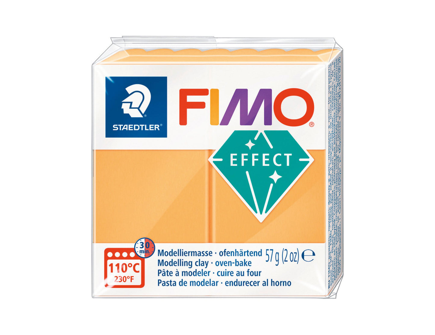Pâte Fimo Effect néon 57g – Orange n°401
