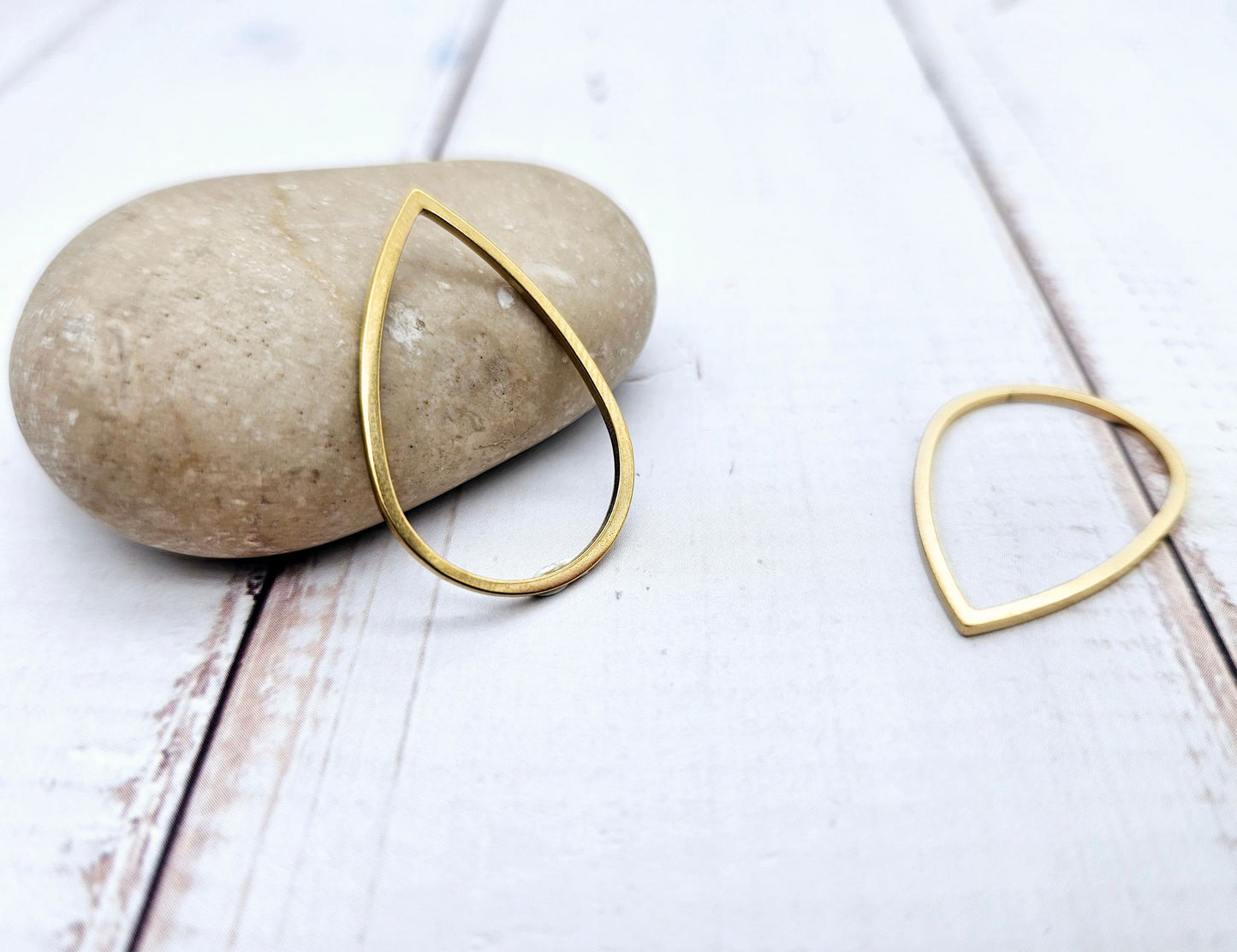 10 connecteurs gouttes minimalistes acier inoxydable doré