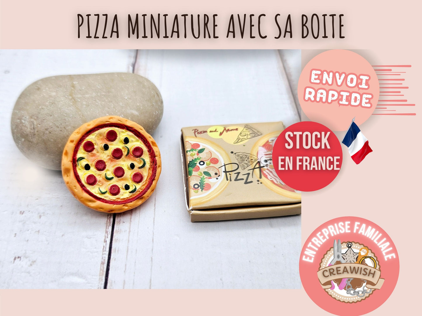 2 mini pizzas avec leur boîte