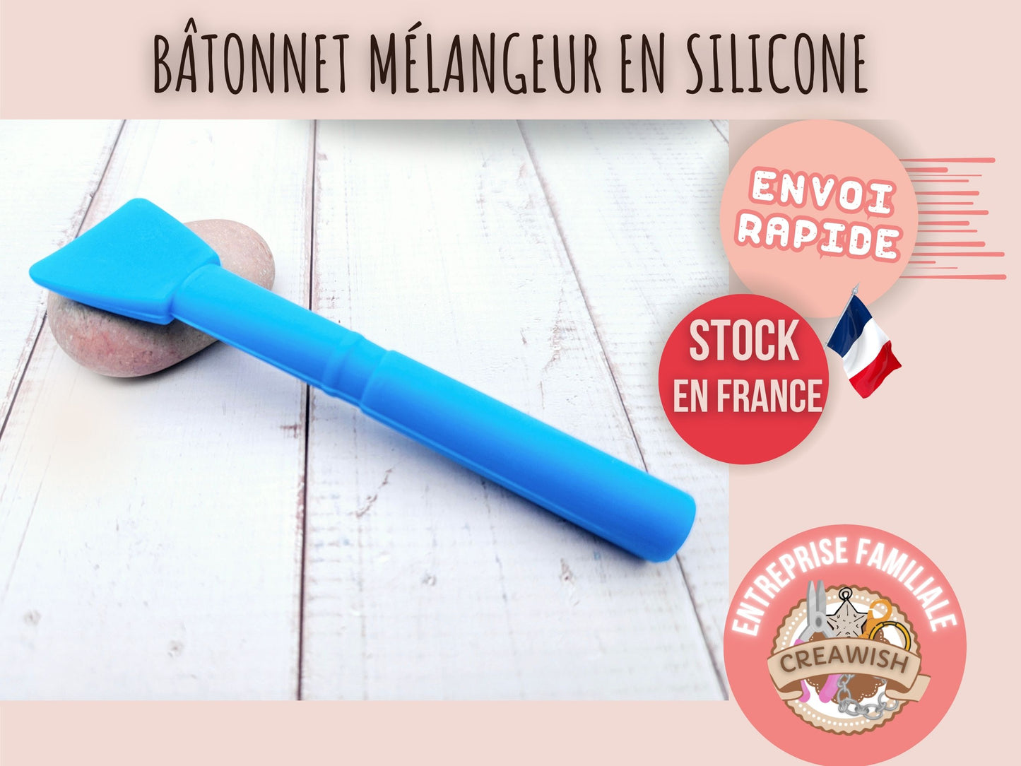Bâtonnet mélangeur en silicone