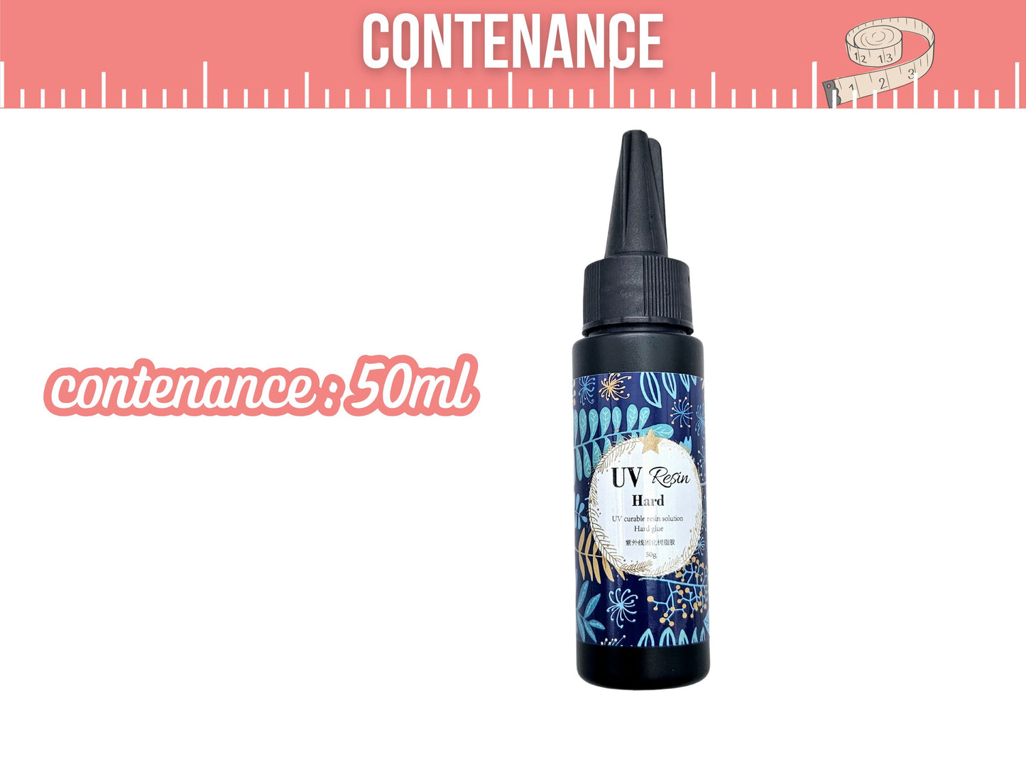 Résine UV transparente de type dur 50gr
