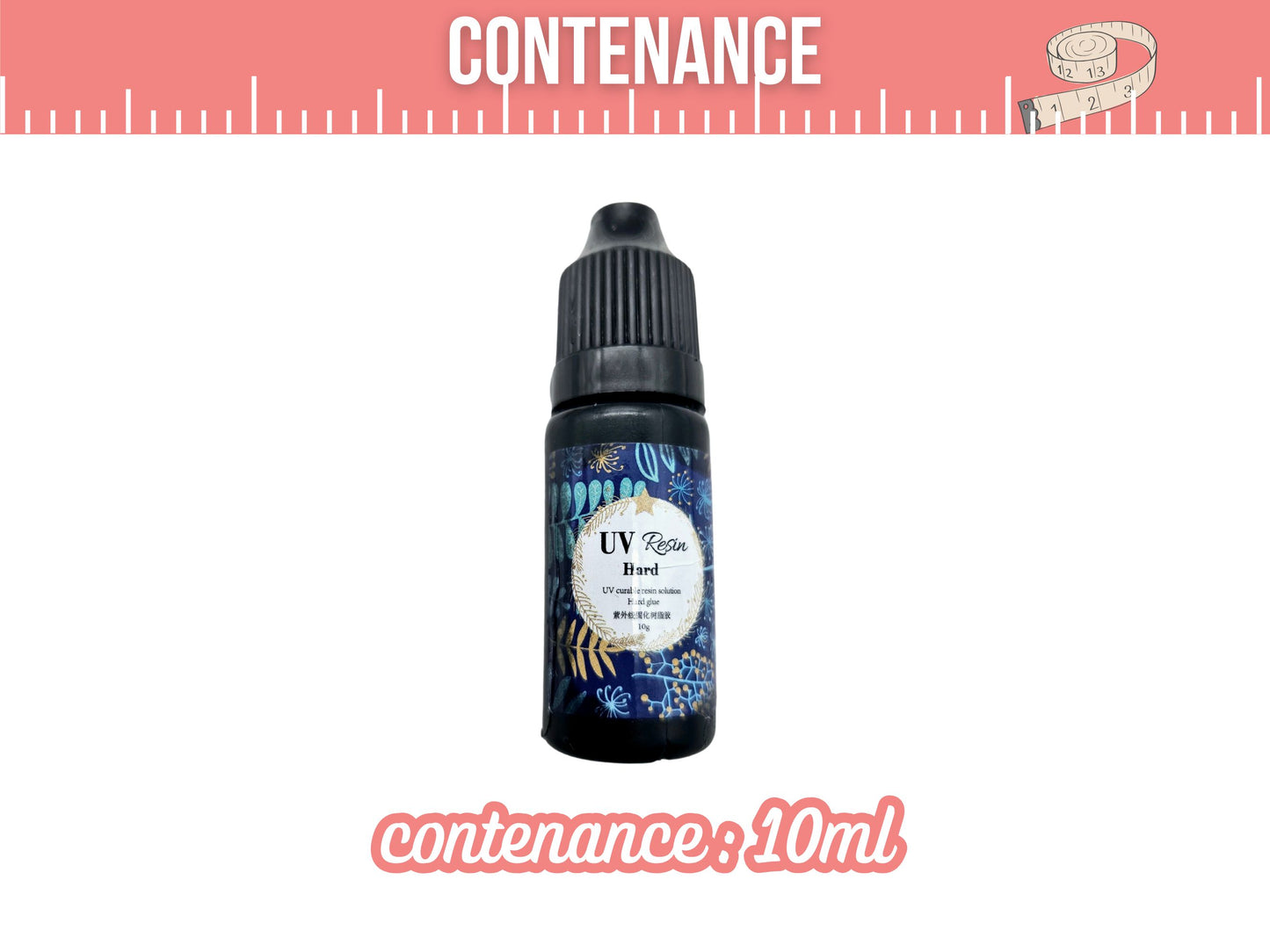 Résine UV transparente de type dur 10gr
