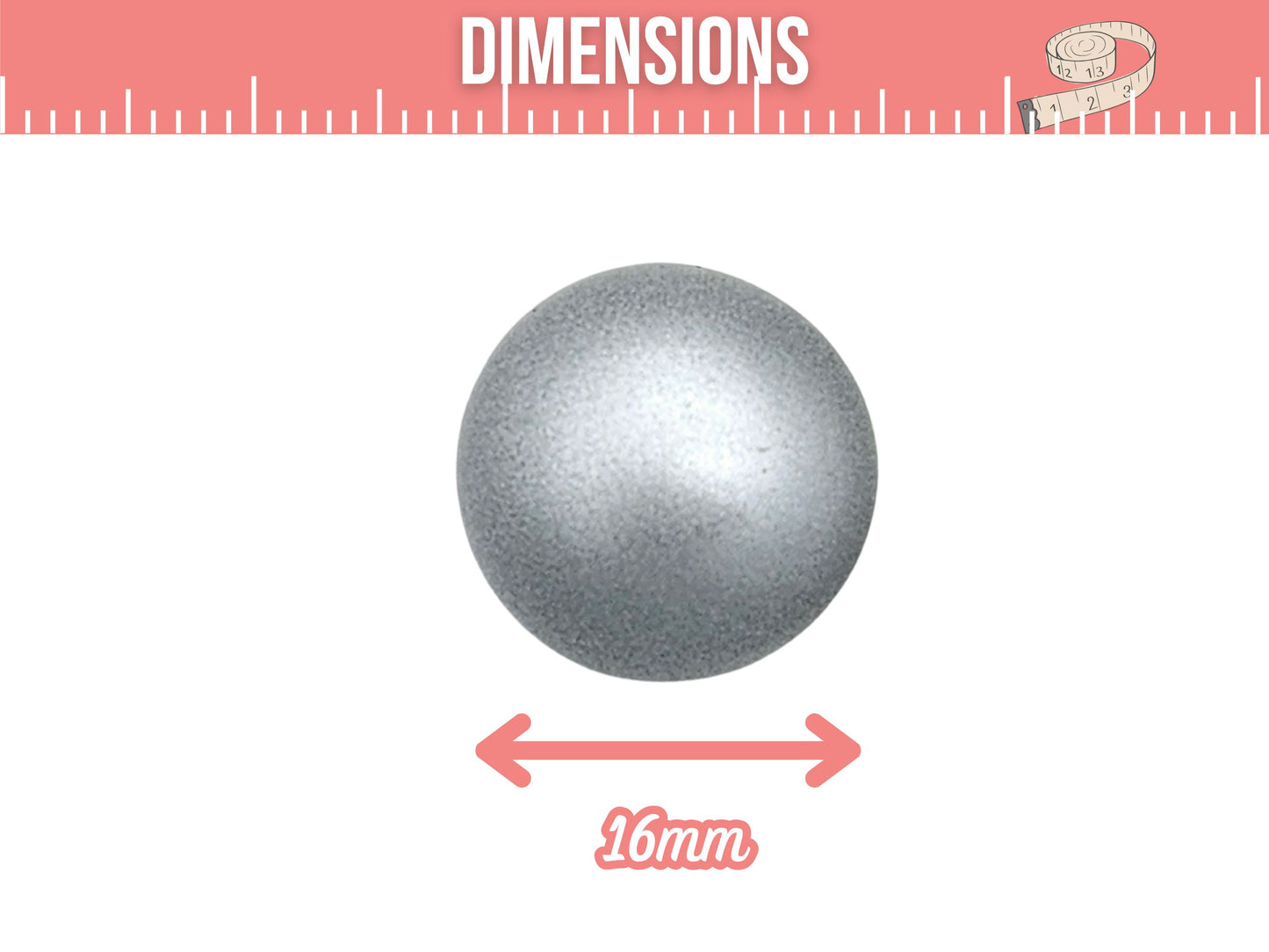 2 perles sonores 16mm couleur argent gris création bolas de grossesse