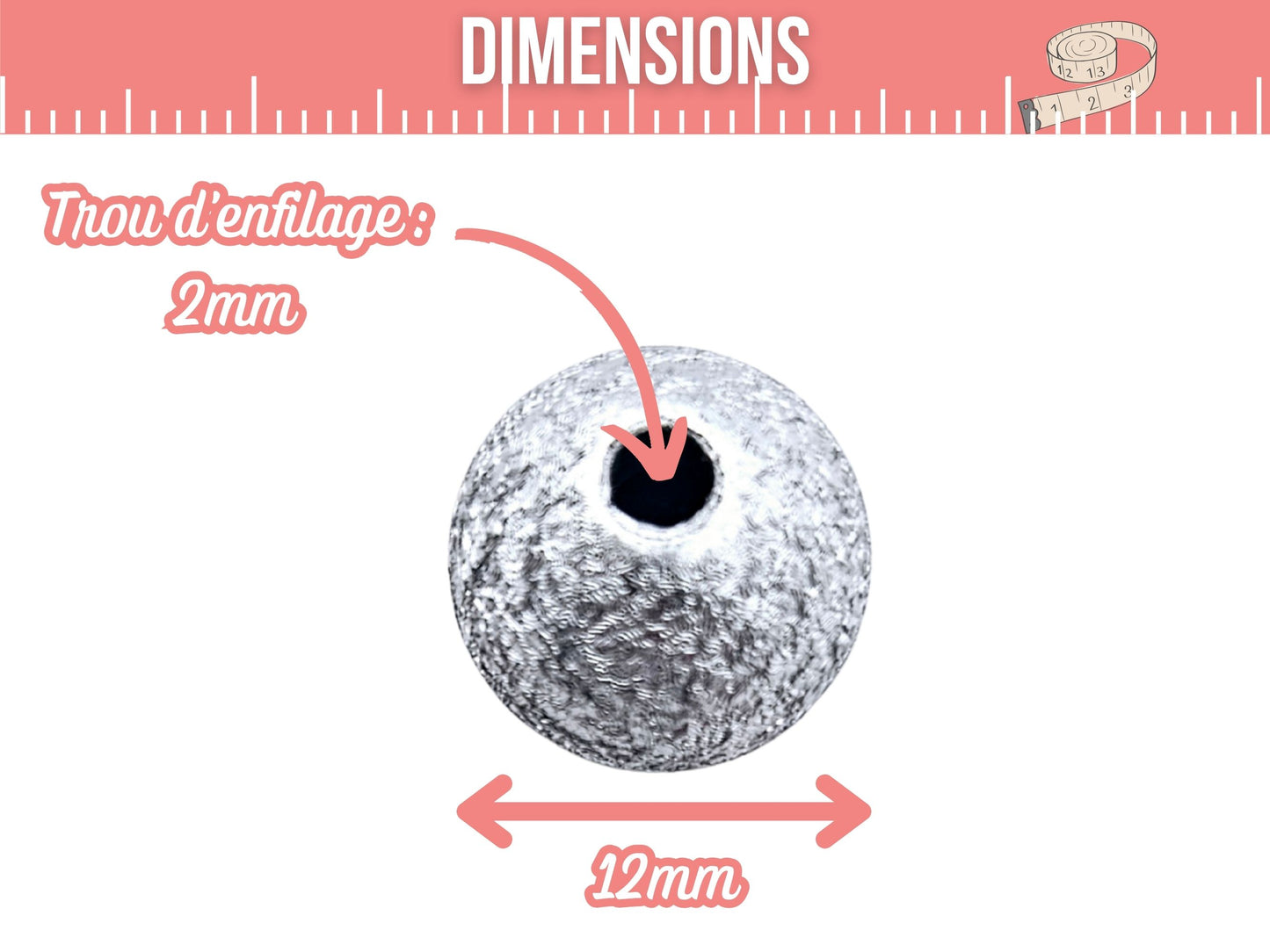 50 perles stardust argentées 12mm