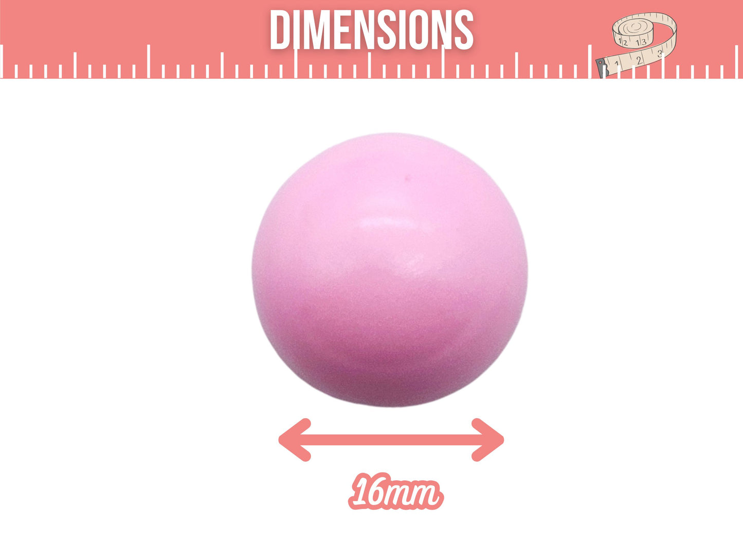 2 perles sonores 16mm couleur rose création bolas de grossesse