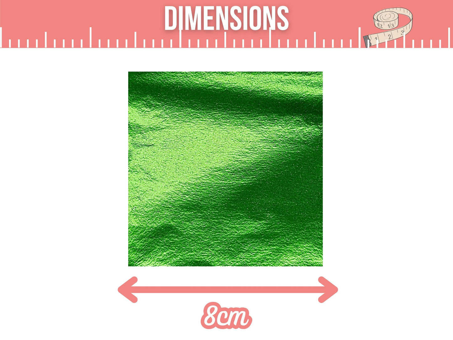 100 Feuilles à Dorer - Couleur vert (8x8 cm)