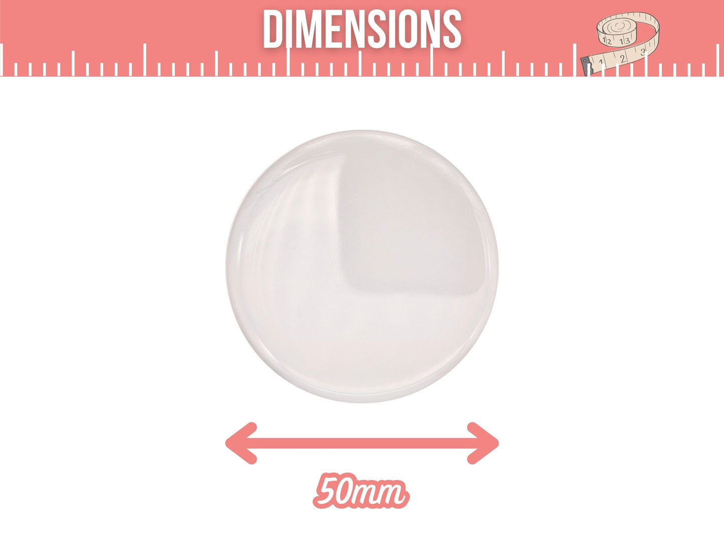 2 cabochons autocollants 50mm pour créations avec cabochons