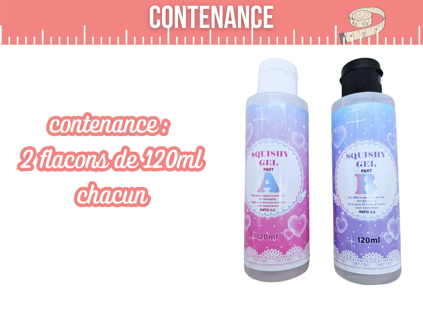 Kit DIY Squishy Silicone – 2 Flacons 120ml à Mélanger