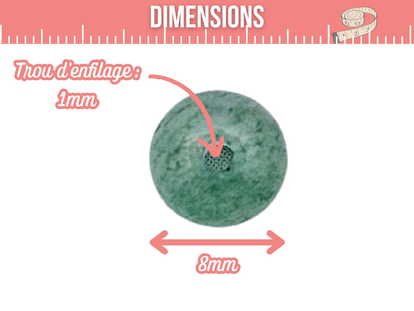 47 perles aventurine rondes 8mm