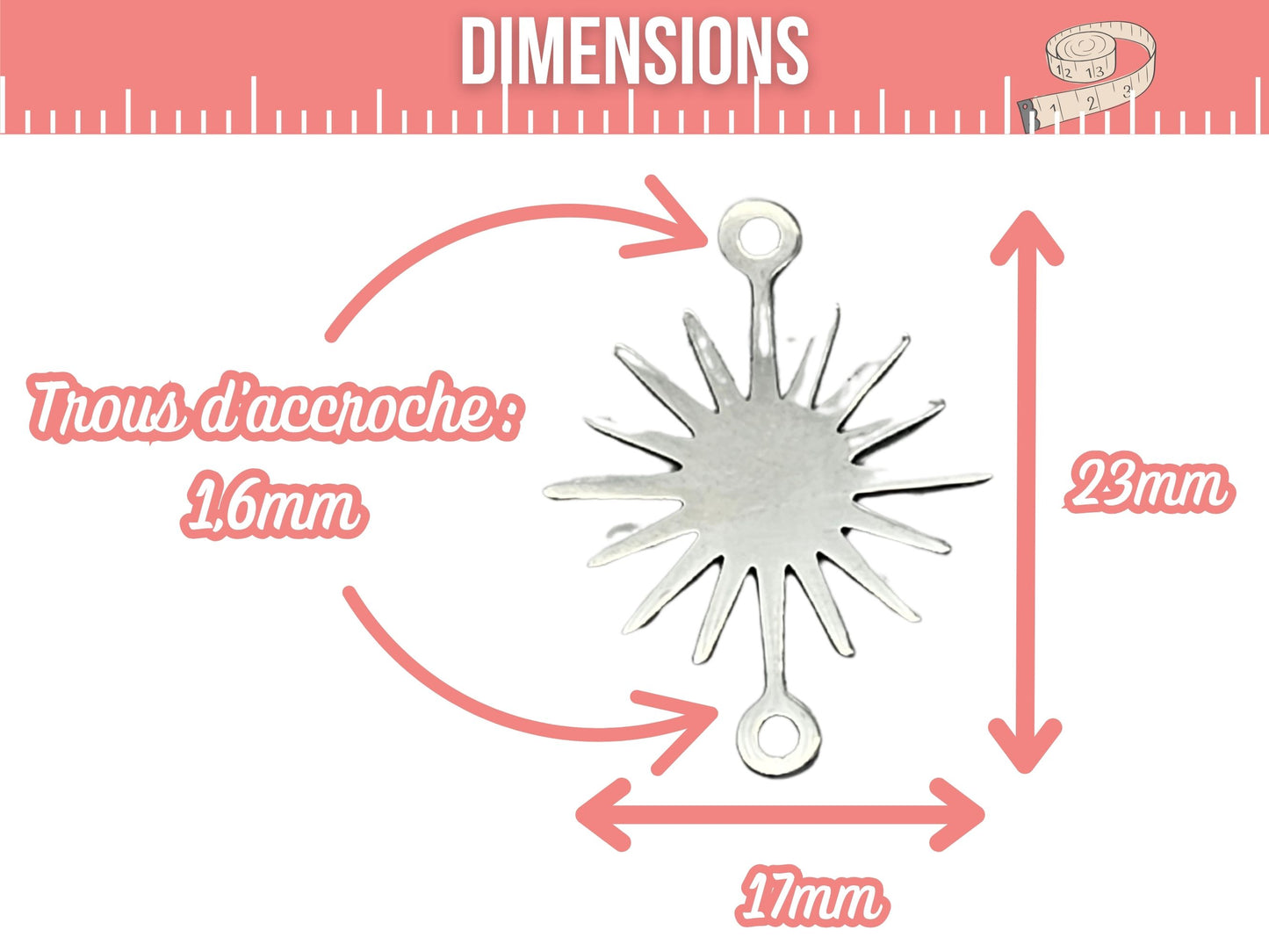 10 connecteurs soleil acier inoxydable