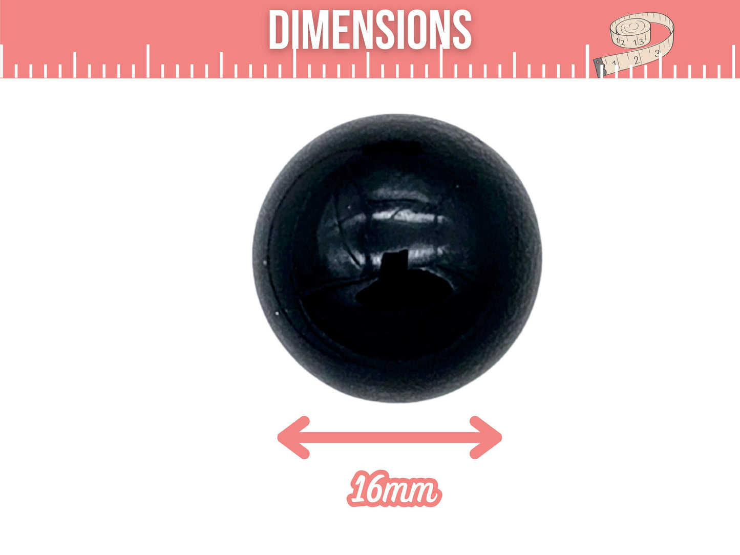 2 perles sonores 16mm couleur noir création bolas de grossesse
