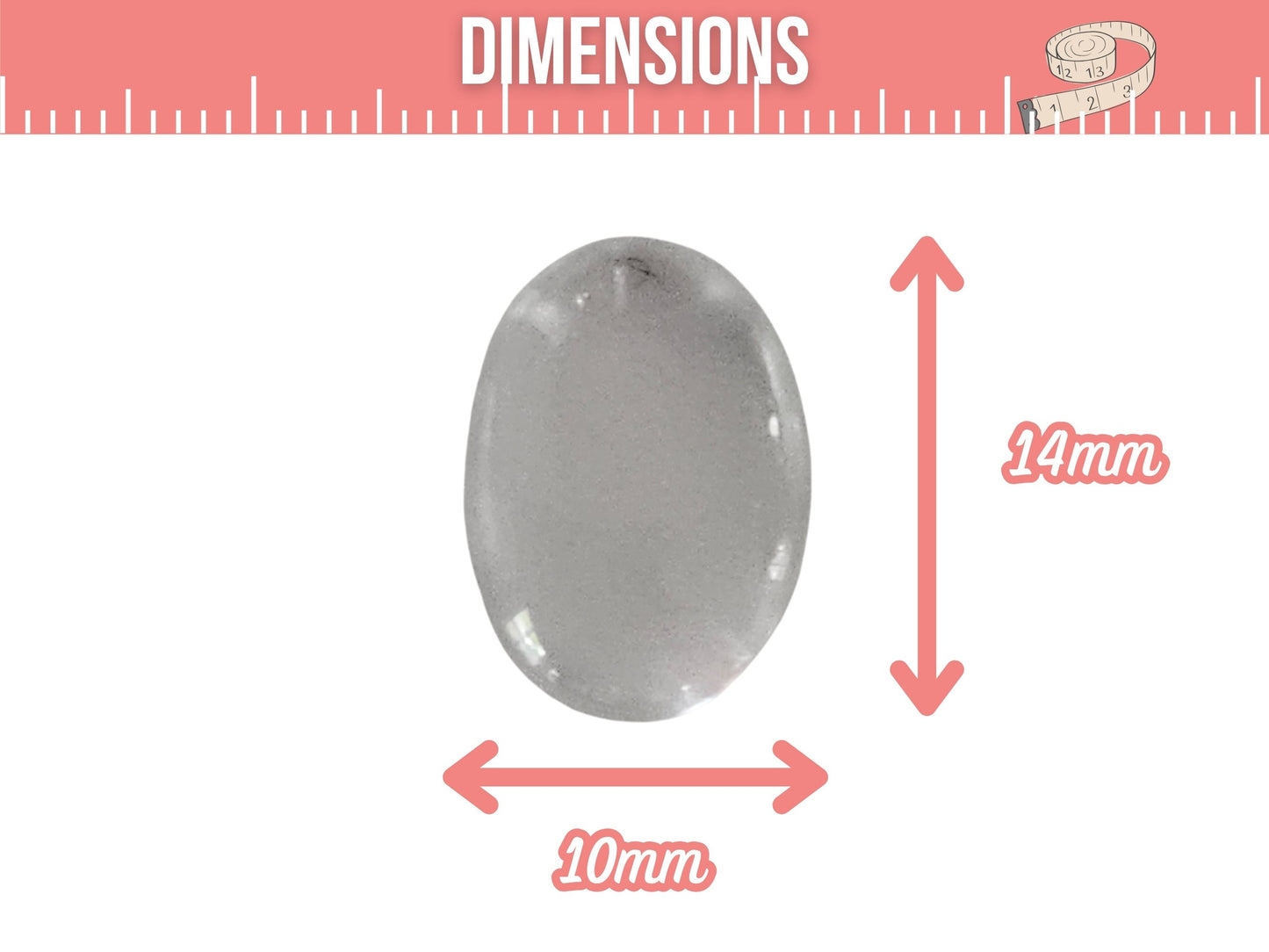 20 cabochons en verre forme ovale 14x10mm