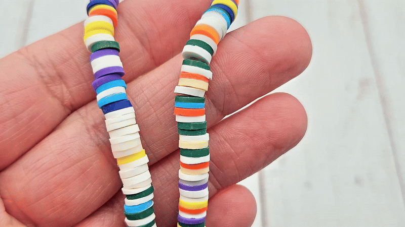 290 perles heishi multicolores 6mm
