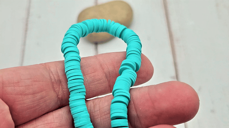 290 perles heishi turquoise 6mm