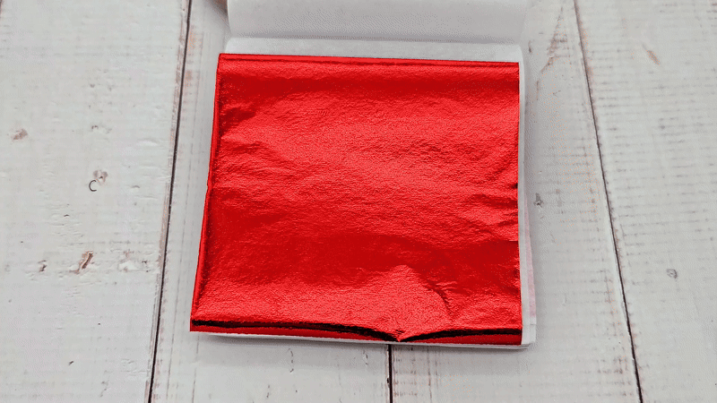 100 Feuilles à Dorer - Couleur rouge (8x8 cm)