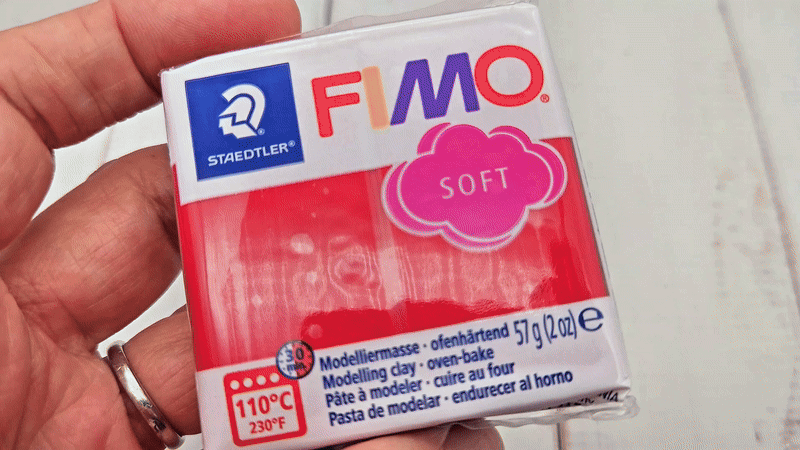 Pâte Fimo Soft 57g - Rouge cerise n 26