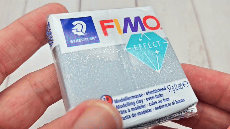 Pâte Fimo Effect pailleté 57g - Argent n 812
