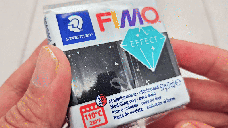 Pâte Fimo Effect pierre 57g - Granit noir n 903