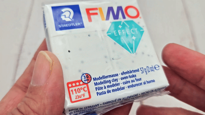 Pâte Fimo Effect pierre 57g - Granit blanc n 003