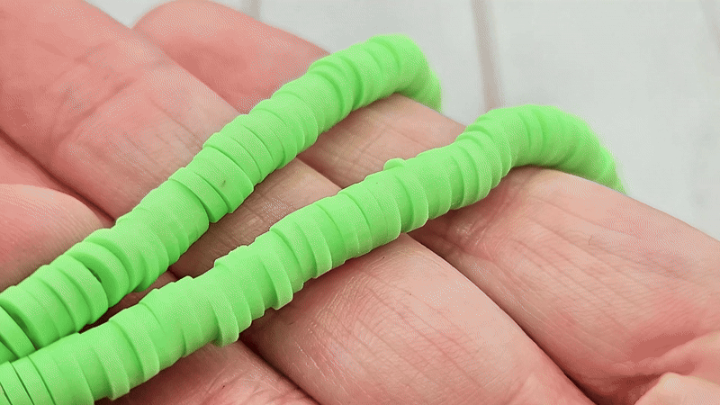 290 perles heishi citron vert 6mm