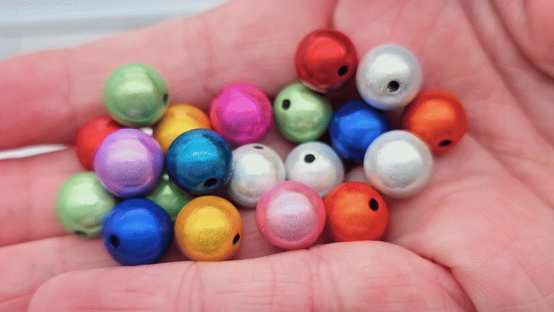 30 perles miracle multicolores 10mm