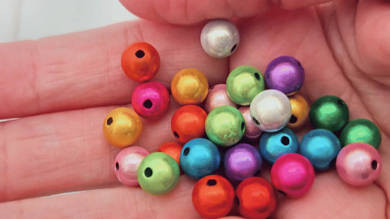 45 perles miracle multicolores 8mm