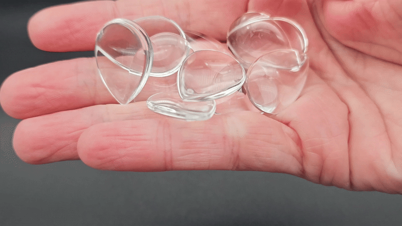 20 cabochons en verre goutte 25x18mm