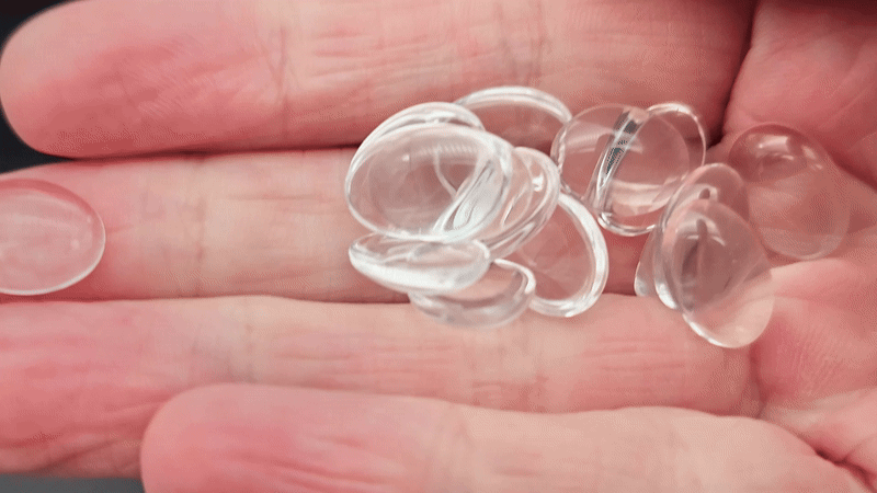 20 cabochons en verre forme ovale 14x10mm