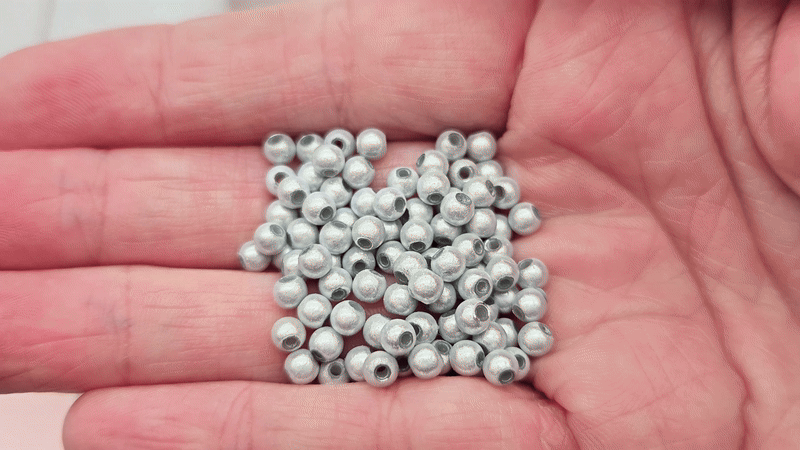 200 perles miracle argentées 4mm