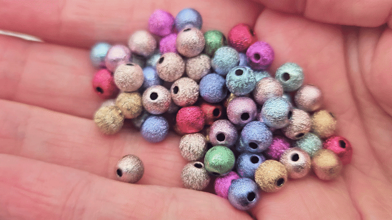 100 perles stardust multicolores 6mm