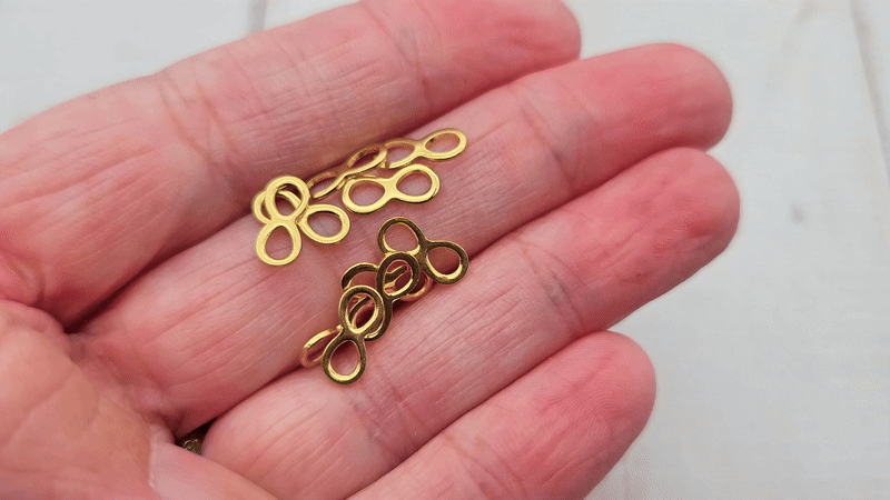10 connecteurs infini acier inoxydable doré