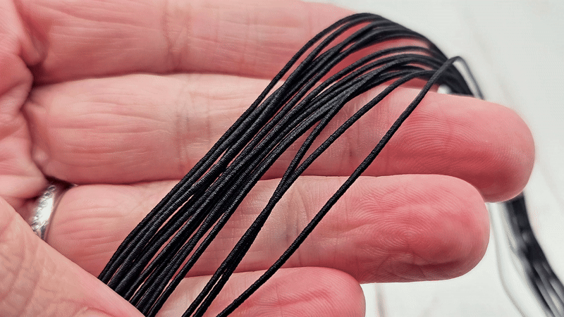 Fil élastique noir 1mm – 22 mètres