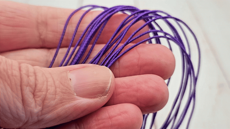 Fil élastique violet 1mm – 22 mètres