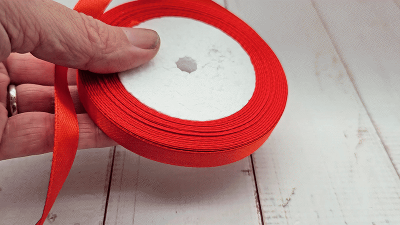 Ruban satin rouge 22 mètres – Largeur 10 mm