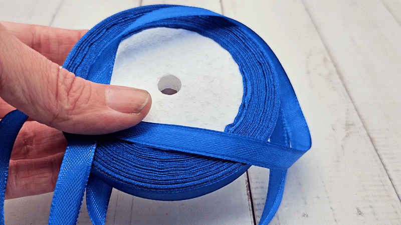 Ruban satin bleu 22 mètres – Largeur 10 mm