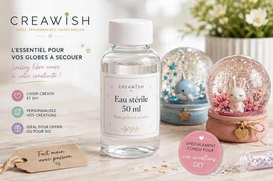 Eau stérile 50 ml pour globe à secouer