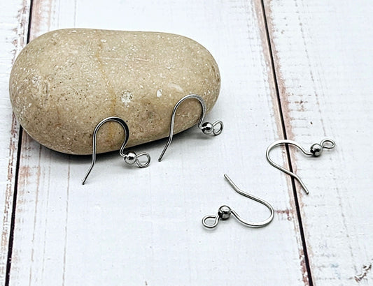 40 crochets d'oreilles acier inoxydable