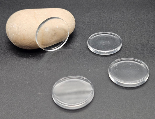 20 cabochons plats en verre 25mm