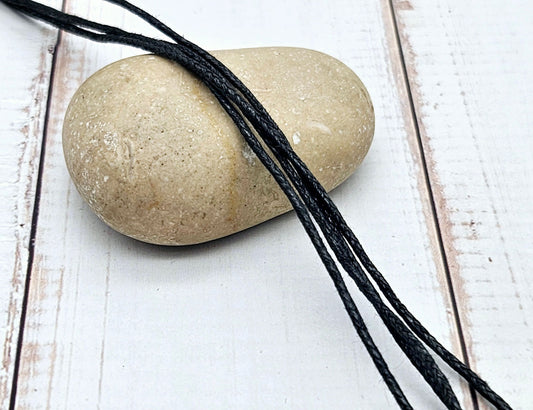 Cordon en coton ciré noir 1mm - 20 mètres