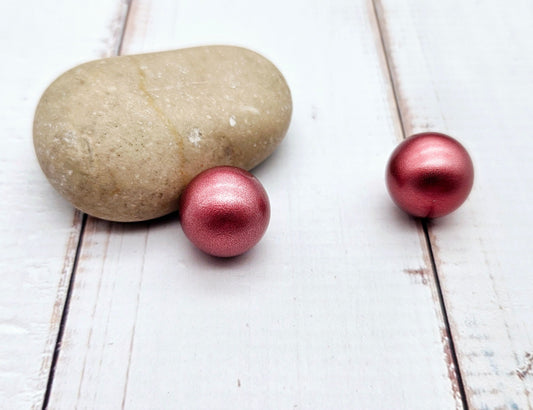 2 perles sonores 16mm couleur rouge indien création bolas de grossesse