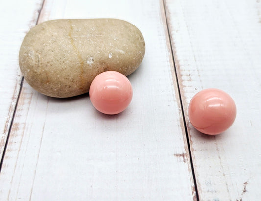 2 perles sonores 16mm couleur vieux rose création bolas de grossesse