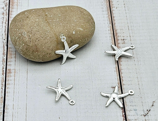 10 breloques étoile de mer acier inoxydable