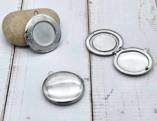 3 médaillons photo plateau cabochon 20mm acier inoxydable