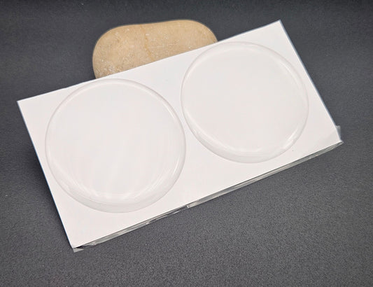 2 cabochons autocollants 50mm pour créations avec cabochons
