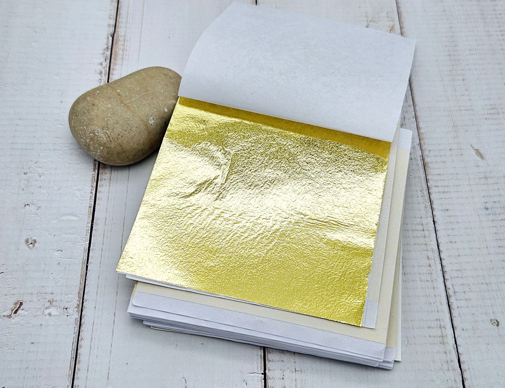 100 Feuilles à Dorer - Imitation Or (8x8 cm)