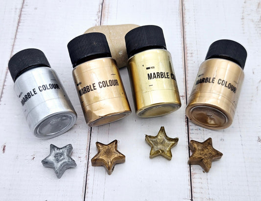 4 flacons de pigments métalliques pour résine