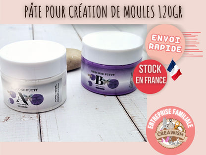 Pâte pour création de moules en silicone 120gr (60gr + 60gr)